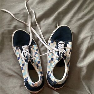 Blue Checkered vans